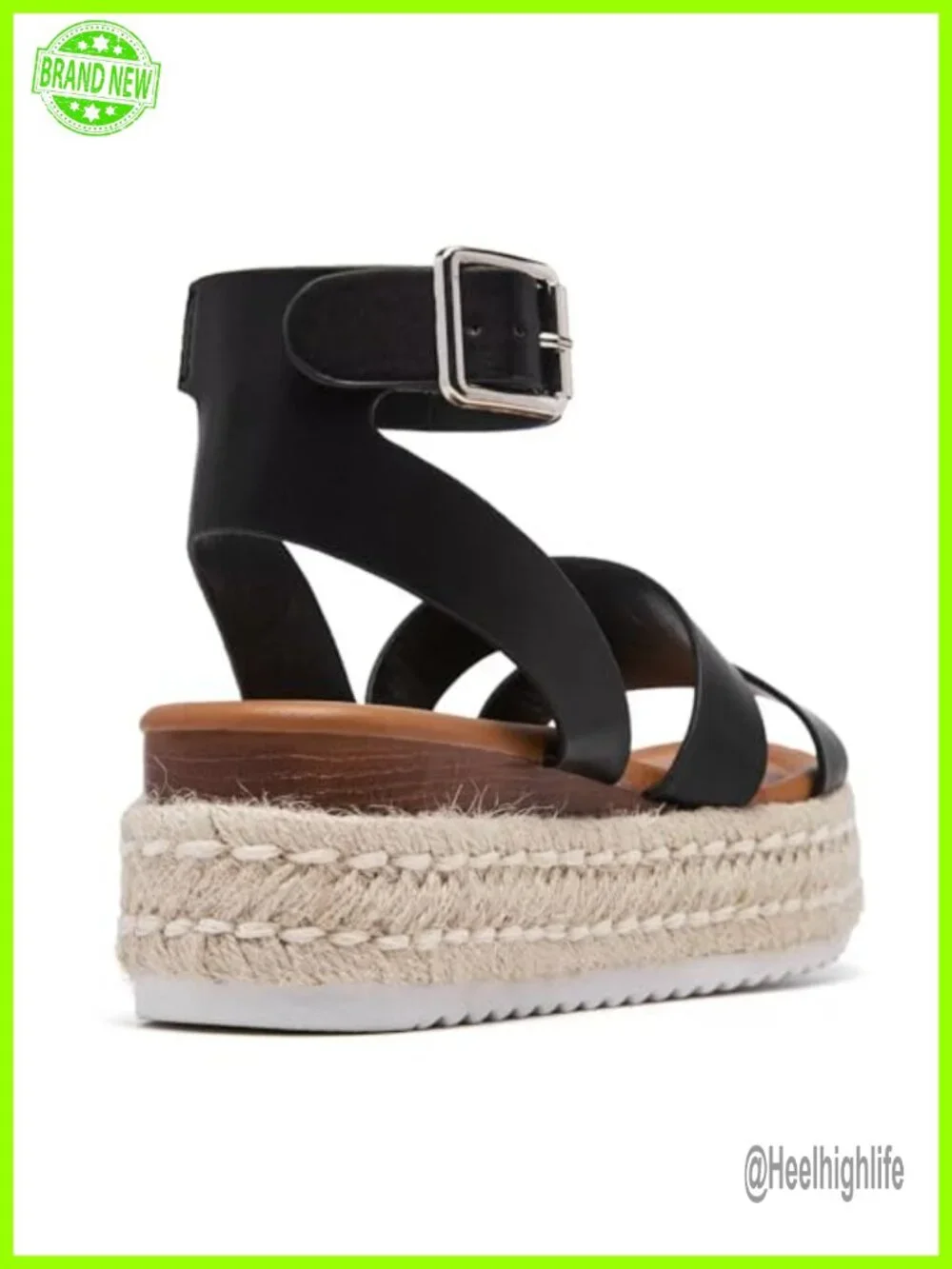 Women's Platform Wedge Sandals with Adjustable Buckle Straps and Cushioned